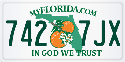 FL license plate 7427JX