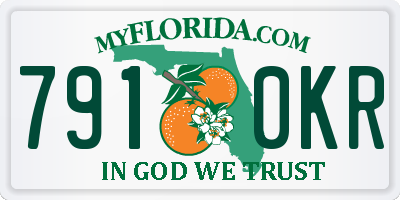 FL license plate 7910KR
