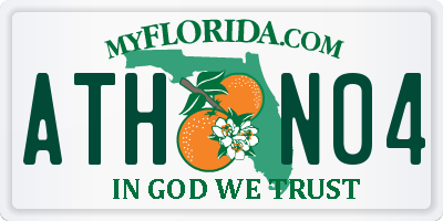 FL license plate ATHN04
