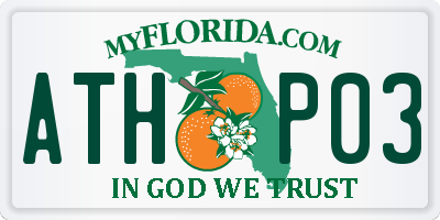 FL license plate ATHP03