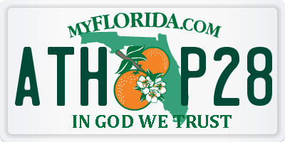 FL license plate ATHP28