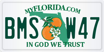FL license plate BMSW47