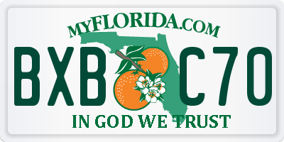 FL license plate BXBC70