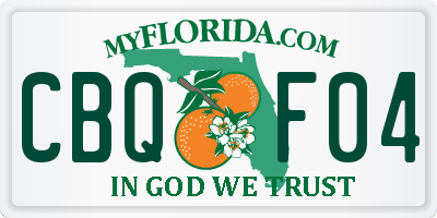 FL license plate CBQF04
