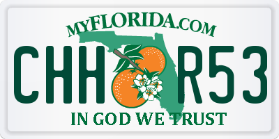 FL license plate CHHR53