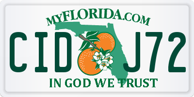 FL license plate CIDJ72