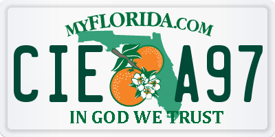 FL license plate CIEA97