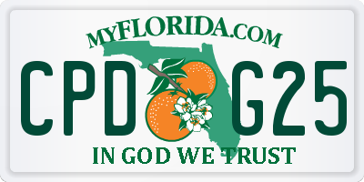 FL license plate CPDG25