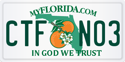 FL license plate CTFN03
