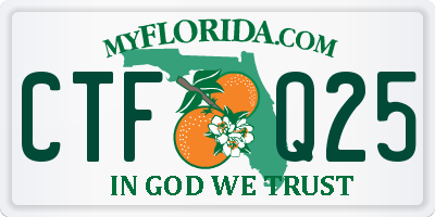 FL license plate CTFQ25