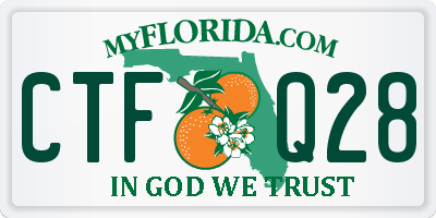 FL license plate CTFQ28