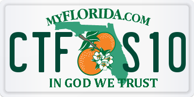 FL license plate CTFS10