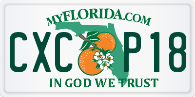 FL license plate CXCP18
