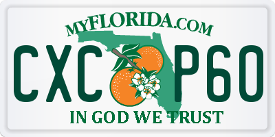 FL license plate CXCP60