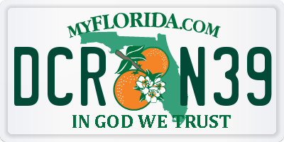 FL license plate DCRN39