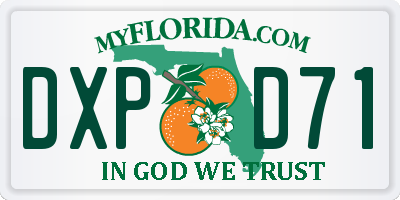FL license plate DXPD71