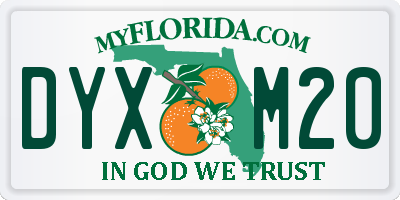 FL license plate DYXM20