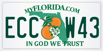 FL license plate ECCW43
