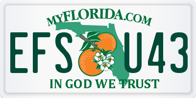 FL license plate EFSU43