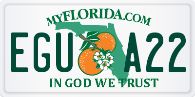 FL license plate EGUA22