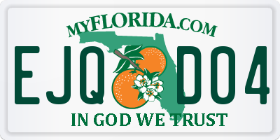 FL license plate EJQD04