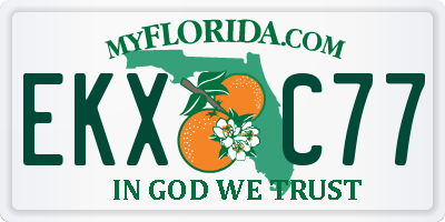 FL license plate EKXC77