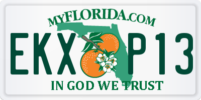 FL license plate EKXP13