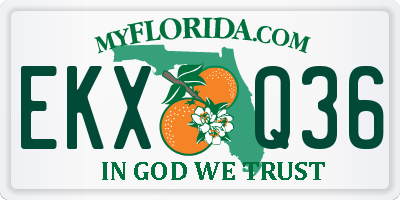 FL license plate EKXQ36