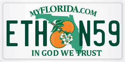 FL license plate ETHN59