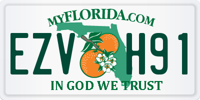FL license plate EZVH91