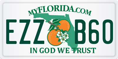 FL license plate EZZB60