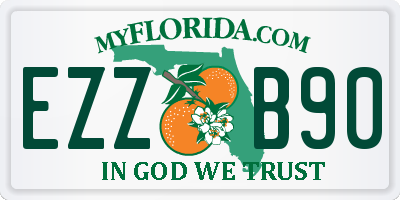 FL license plate EZZB90