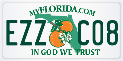 FL license plate EZZC08