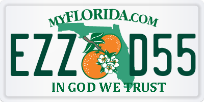 FL license plate EZZD55