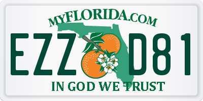 FL license plate EZZD81