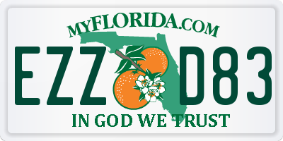FL license plate EZZD83