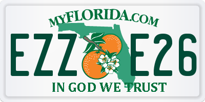 FL license plate EZZE26