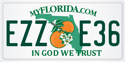 FL license plate EZZE36