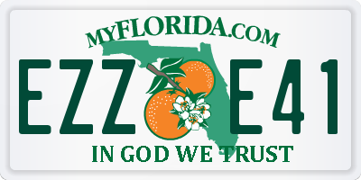 FL license plate EZZE41