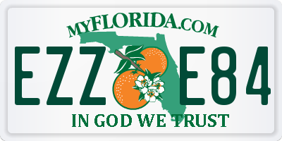 FL license plate EZZE84