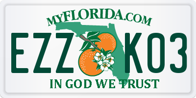FL license plate EZZK03