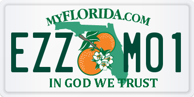 FL license plate EZZM01