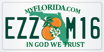 FL license plate EZZM16