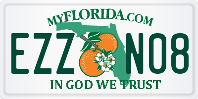 FL license plate EZZN08