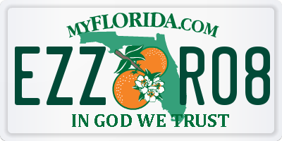 FL license plate EZZR08