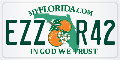 FL license plate EZZR42