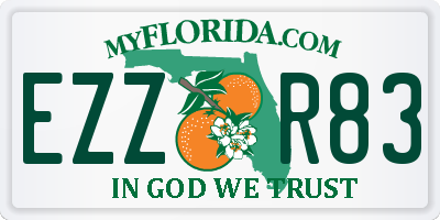 FL license plate EZZR83