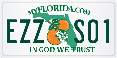 FL license plate EZZS01