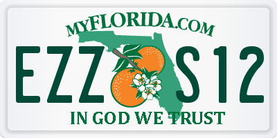 FL license plate EZZS12