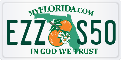 FL license plate EZZS50